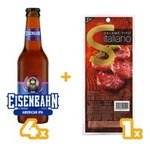 Kit 4 Cervejas EISENBAHN American IPA Garrafa 355ml + Salame Italiano Fatiado SADIA 100g