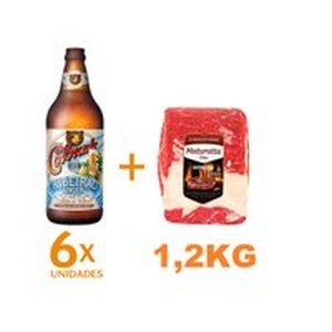 Kit 6 Cervejas Colorado RibeirÃ£o Lager 600ml + Entrecote FilÃ© Costela Bovino Maturatta Friboi 1,2kg