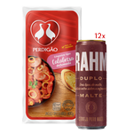 Brahma Duplo Malte 350ml + LinguiÃ§a Calabresa PerdigÃ£o 400g