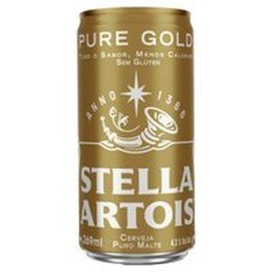 Cerveja Puro Malte Pure Gold sem GlÃºten Stella Artois Lata 269ml