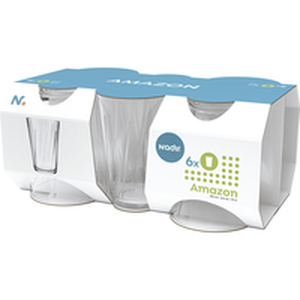 Conjunto 6 Copos de Vidro 190ml Amazon Ideal Ãgua Suco Refrigerante Cerveja Chopp, Nadir Figueiredo 2049 - 148179