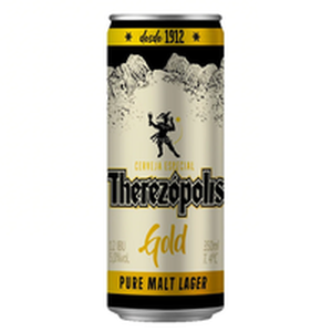 Cerveja Lager Puro Malte Gold TherezÃ³polis Lata 350ml