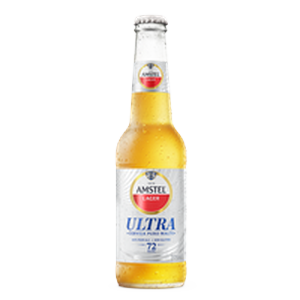 Cerveja Lager Puro Malte sem GlÃºten Amstel Ultra Garrafa 275ml