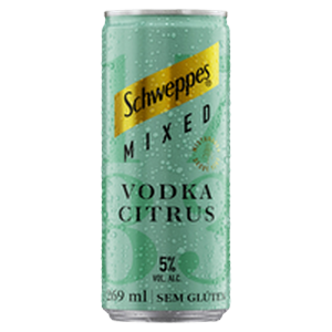 Bebida Mista AlcoÃ³lica Gaseificada Vodka Citrus Schweppes Mixed Lata 269ml