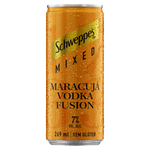 Bebida Mista AlcoÃ³lica Gaseificada MaracujÃ¡ Vodka Fusion Schweppes Mixed Lata 269ml