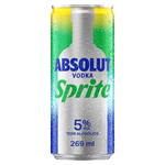 Bebida Mista AlcoÃ³lica Gaseificada Absolut Vodka Sprite Lata 269ml