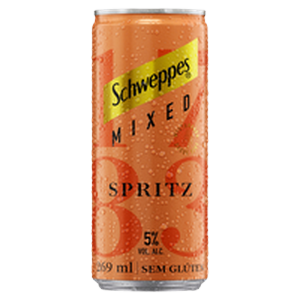 Bebida Mista AlcoÃ³lica Gaseificada Spritz Schweppes Mixed Lata 269ml