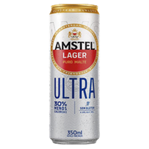 Cerveja Lager Puro Malte Sem Glten Amstel Ultra Lata 350ml